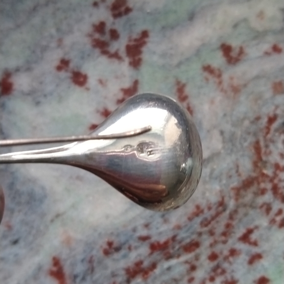 Large teardrop earrings rare size large sterling silver - Picture 3 of 3